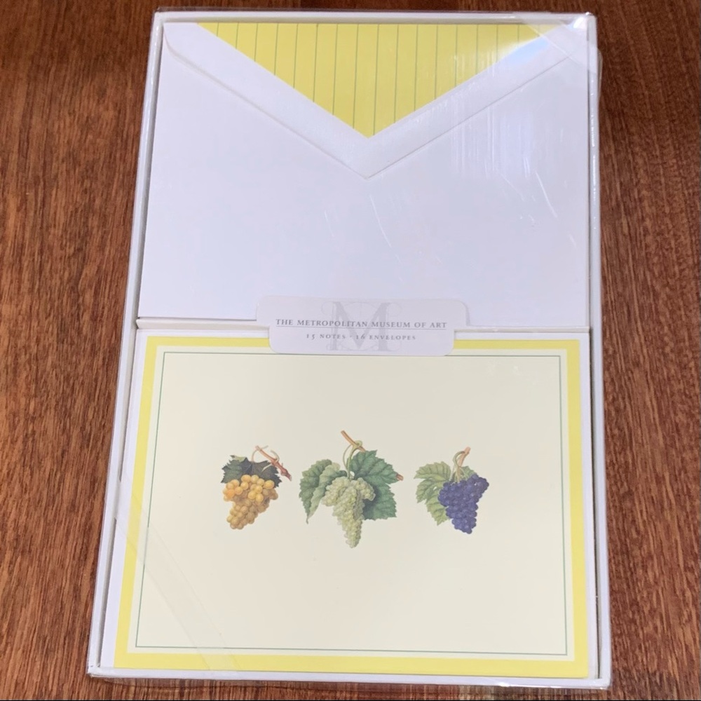 Metropolitan Museum of Art Grape Note Cards, new in box, shrink wrapped